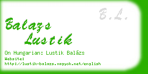 balazs lustik business card